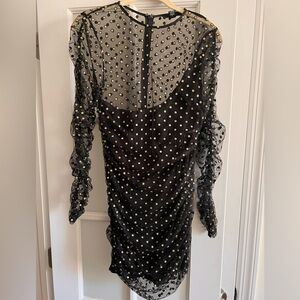 NWT h:ours black illusion dress